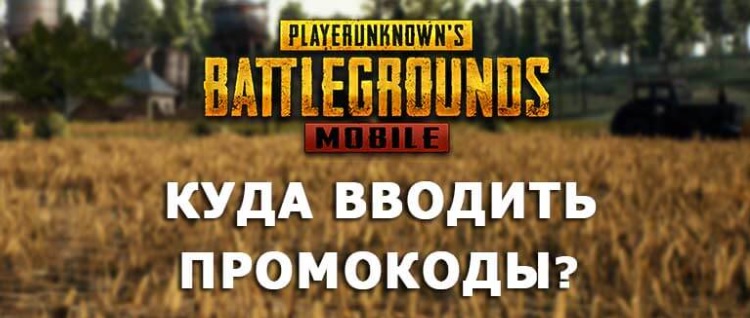 Куда вводить коды в Пабг Мобайл?